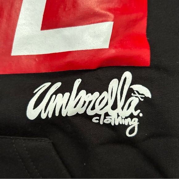 Umbrella Clothing Black and Red “Tour Life” Unisex Hoodie, Size Small - Picture 7 of 9